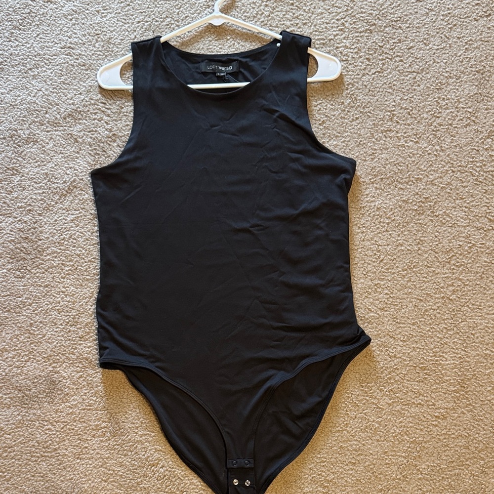 LOFT Black Sleeveless Bodysuit